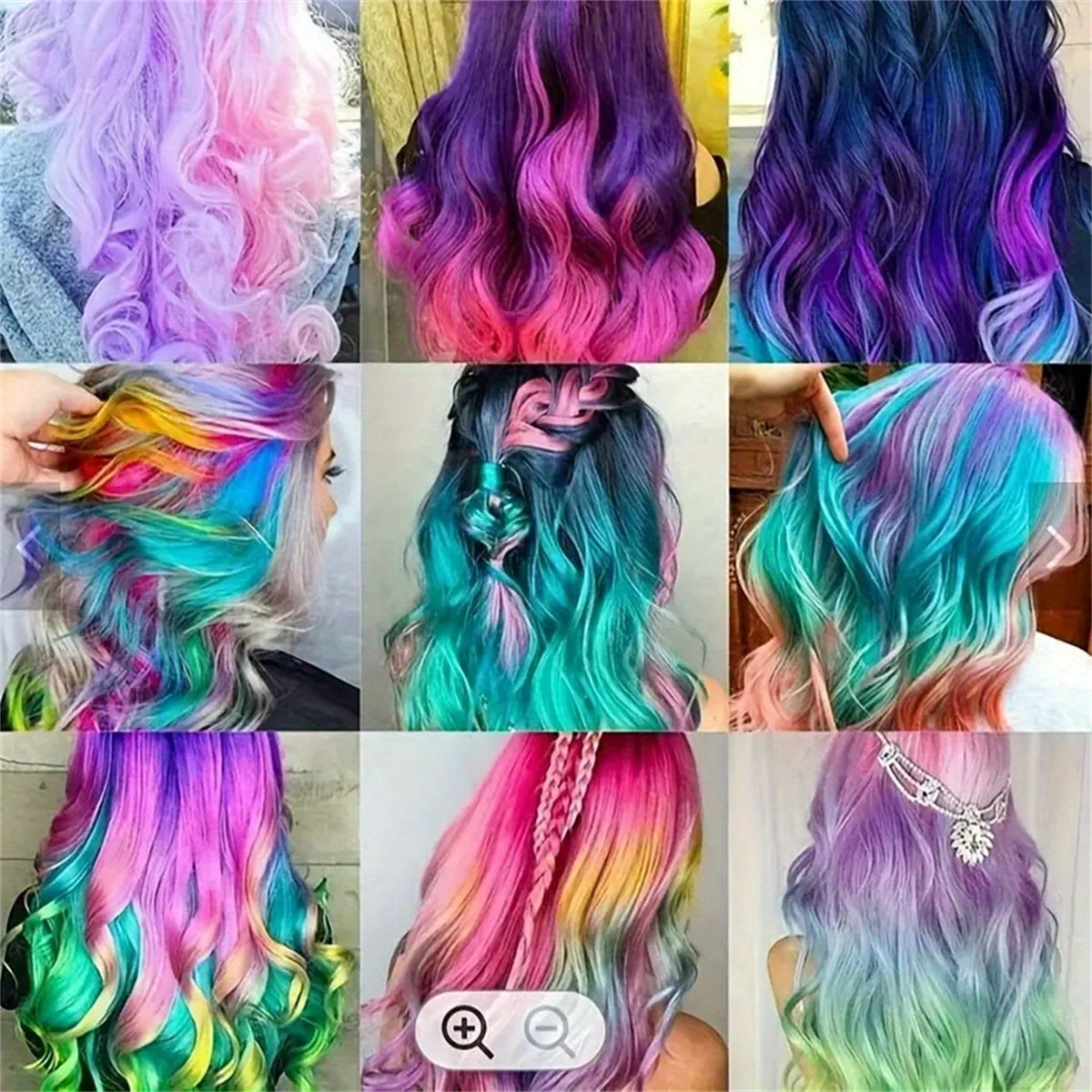 10 Color Hair Chalk Comb, Y2K Hair Chalk Comb, Temporary Washable Hair Color Dye For Birthday Halloween Christmas