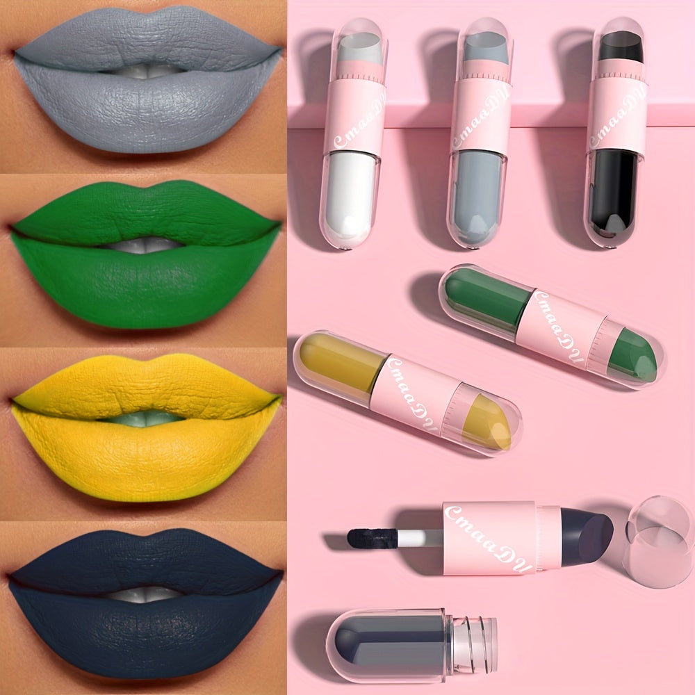 18-Color Two-in-one Lip Artistry Set - Matte & Gloss Lipstick Duo with Hydrating Glaze - Transform Your Look in a Swipe - Perfect Romantic Valentines Day Gift