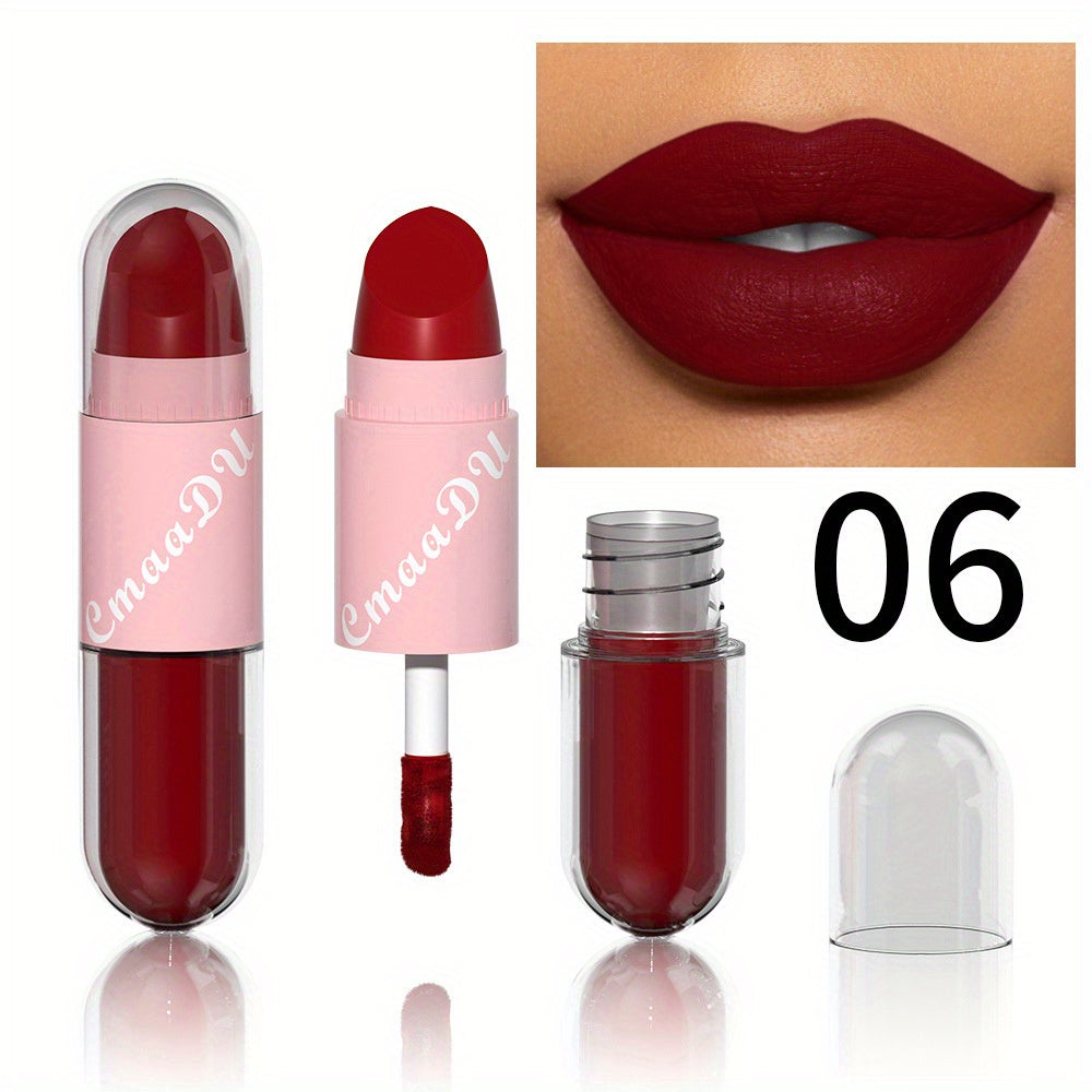 18-Color Two-in-one Lip Artistry Set - Matte & Gloss Lipstick Duo with Hydrating Glaze - Transform Your Look in a Swipe - Perfect Romantic Valentines Day Gift