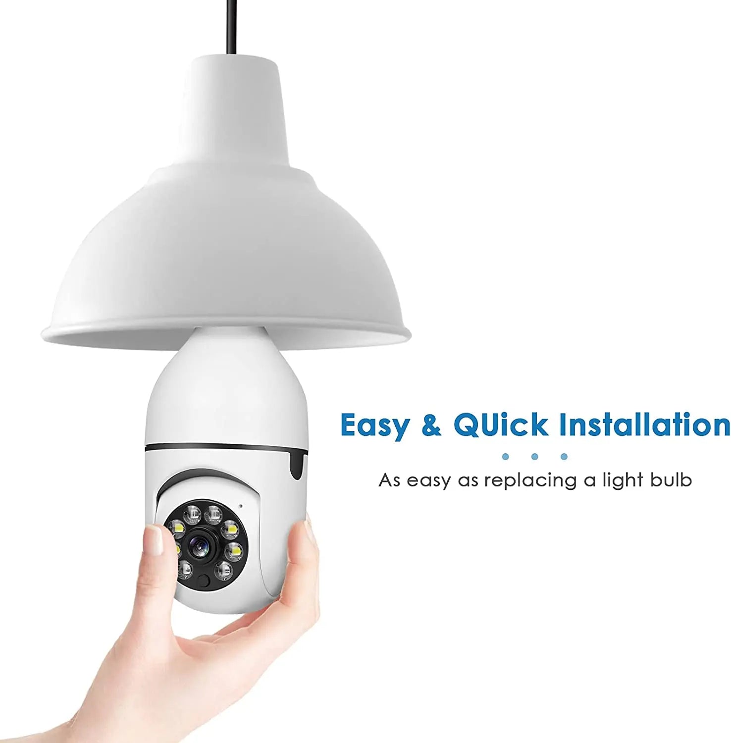 1080p 2MP Night Vision Wifi CCTV Security Camera 5G Wireless Auto Tracking 360 Degree Pan-Tilt Light WiFi Bulb Cloud SD Storage