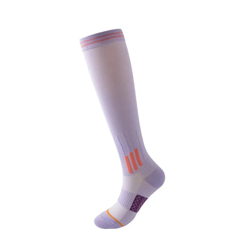 1/6pairs Compression Sport Socks Running Skipping Yoga Socks Trendy Professional Sports Socks Nursing Athletic Soccer Stocking