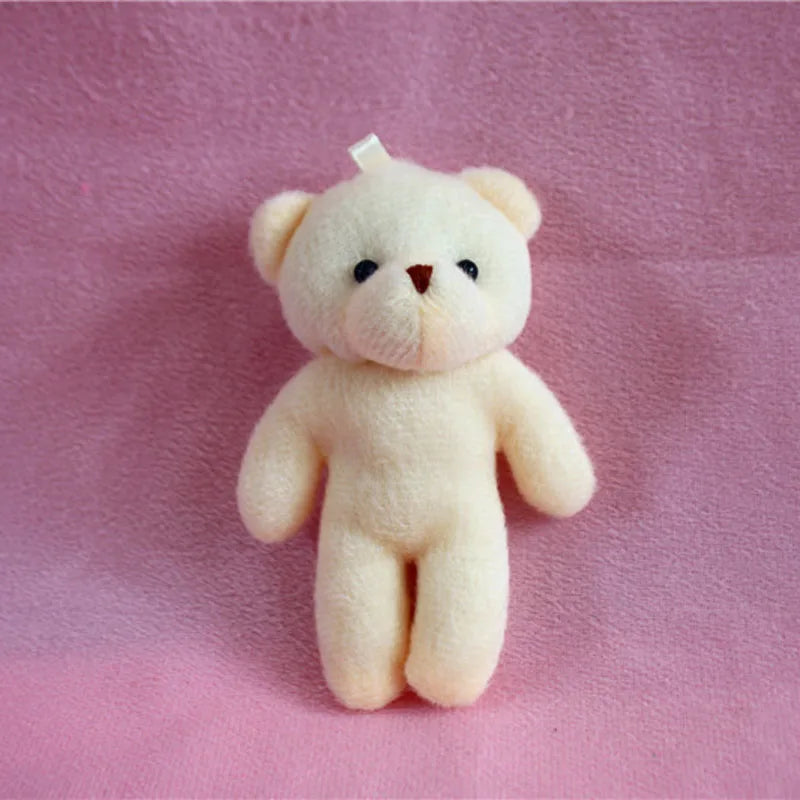 10pcs Mini Teddy Bear Plush Soft Stuffed Animal Toys Small Pendant Cute Diamond Bears Doll For Kids Girls Wedding Gifts