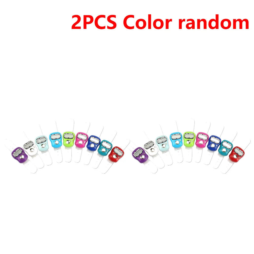 0-99999 Finger Counter Ring 5 Digital LED Electronic Handheld Tally Counter Clicker Counter with Islamic Tasbih Bead 1-10PCS