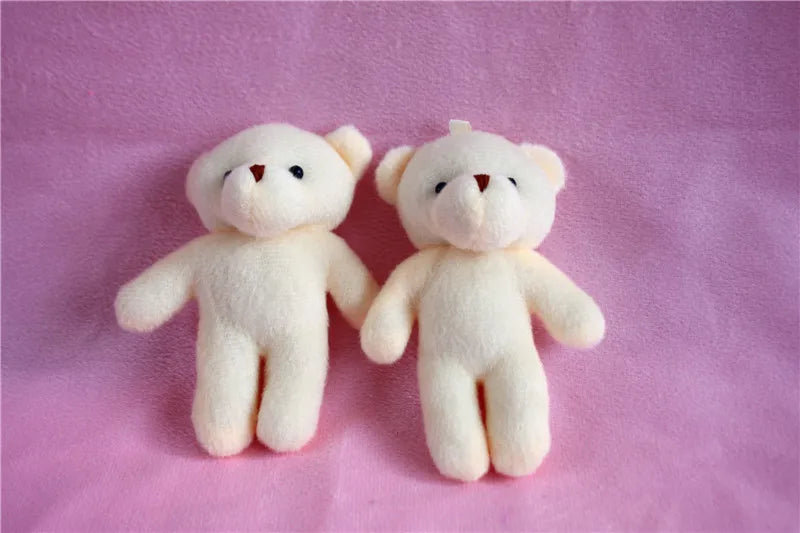 10pcs Mini Teddy Bear Plush Soft Stuffed Animal Toys Small Pendant Cute Diamond Bears Doll For Kids Girls Wedding Gifts