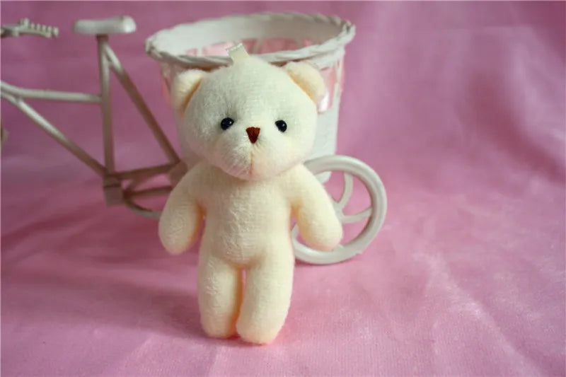 10pcs Mini Teddy Bear Plush Soft Stuffed Animal Toys Small Pendant Cute Diamond Bears Doll For Kids Girls Wedding Gifts