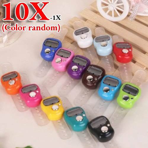 0-99999 Finger Counter Ring 5 Digital LED Electronic Handheld Tally Counter Clicker Counter with Islamic Tasbih Bead 1-10PCS