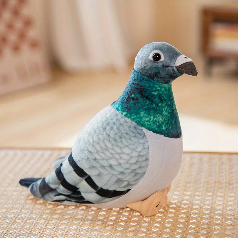 1pc Adorable 7.87in Lifelike Pigeon Plush Toy - Soft, Cuddly, and Realistic Bird Stuffed Animal Doll with Vivid Eyes and Feathers - Perfect Gifts for Kids, Children, and Pigeon Lovers