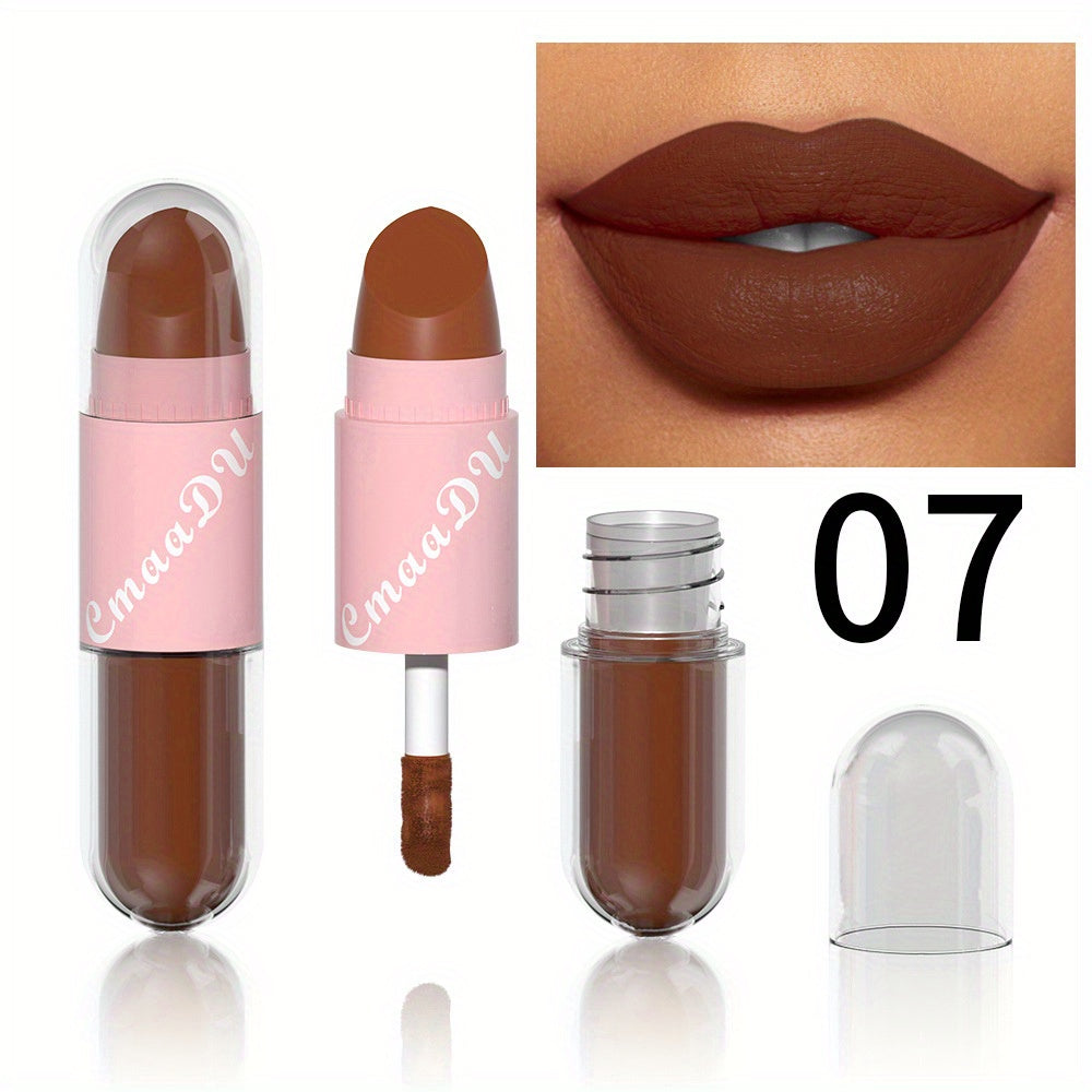 18-Color Two-in-one Lip Artistry Set - Matte & Gloss Lipstick Duo with Hydrating Glaze - Transform Your Look in a Swipe - Perfect Romantic Valentines Day Gift