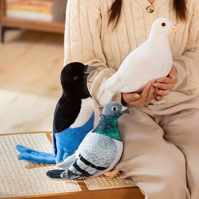 1pc Adorable 7.87in Lifelike Pigeon Plush Toy - Soft, Cuddly, and Realistic Bird Stuffed Animal Doll with Vivid Eyes and Feathers - Perfect Gifts for Kids, Children, and Pigeon Lovers